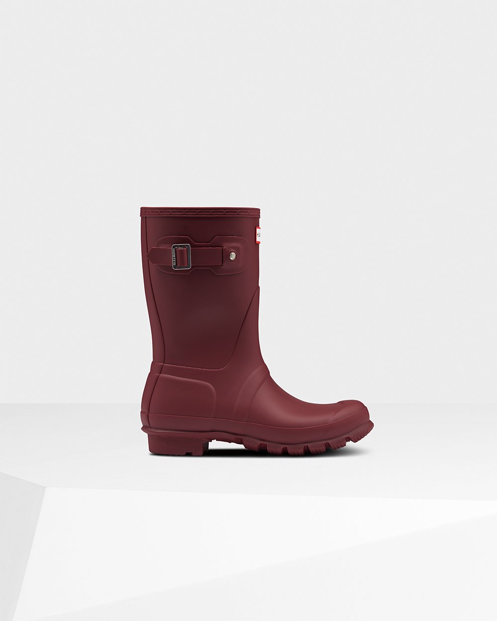 Hunter Mujer Original - Botas de Lluvia Gris Rojas - 629-KAWDVE